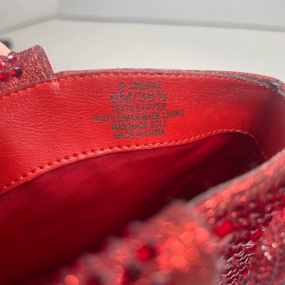 BNIB FIRST QUALITY Jessica Simpson Red Tamira 2 Rhinestone Ankle Boots 6M - Picture 10 of 16